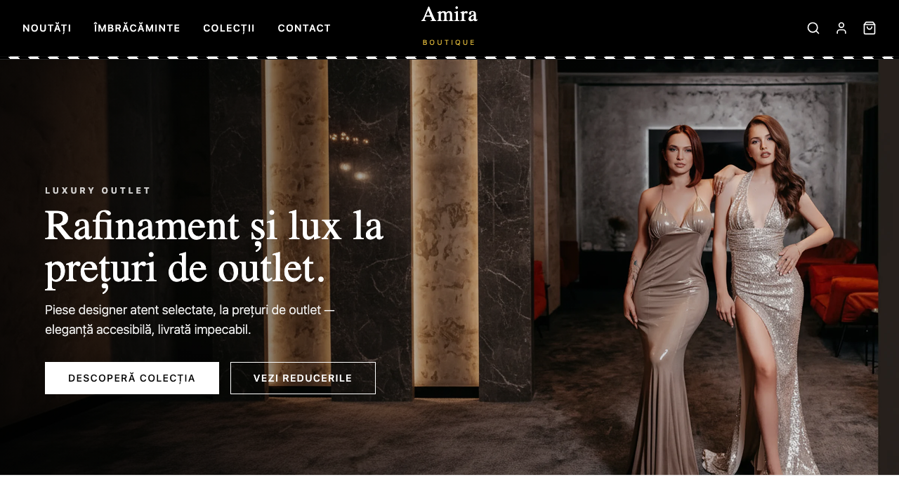 Magazin online luxury outlet — piese fashion designer la preturi de outlet, experienta vizuala premium.